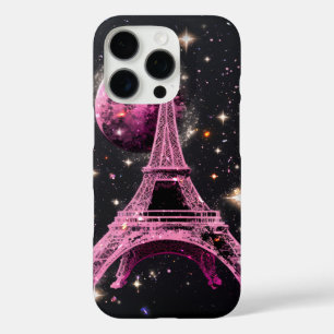 Coque iPhone 16 Pro Tour Eiffel Nuit Lune