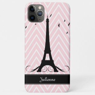 Coque Case-Mate Pour iPhone Tour Eiffel Paris Pink Chevrons