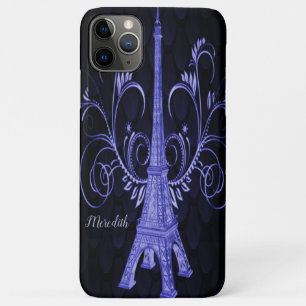Case-Mate iPhone Case Tour Eiffel Tourbillons floraux violets