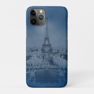 Coque Case-Mate Pour iPhone Tour Eiffel vintage en bleu