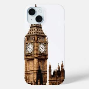 Coque Pour iPhone 15 Tour Sepia Big Ben