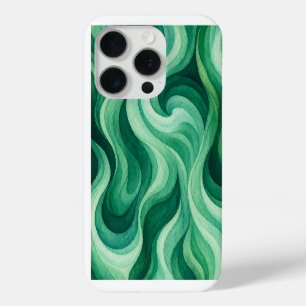 Coque Case-Mate iPhone Tourbillon abstrait d'océan émeraude