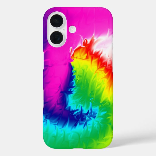 Coques Case-Mate iPhone Tourbillon abstrait néon brillant (Verso)