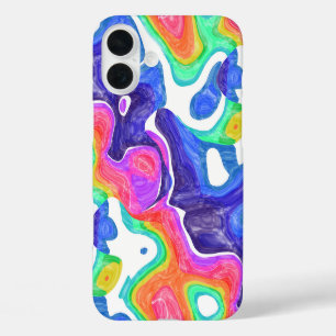 Coque Pour iPhone 16 Plus Tourbillon arc-en-ciel