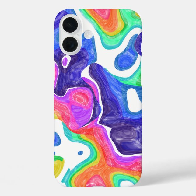 Coques Case-Mate iPhone Tourbillon arc-en-ciel (Verso)