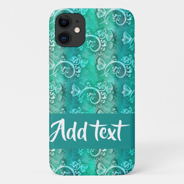 Coques Case-Mate iPhone Tourbillon bleu Batik à motifs (Dos)