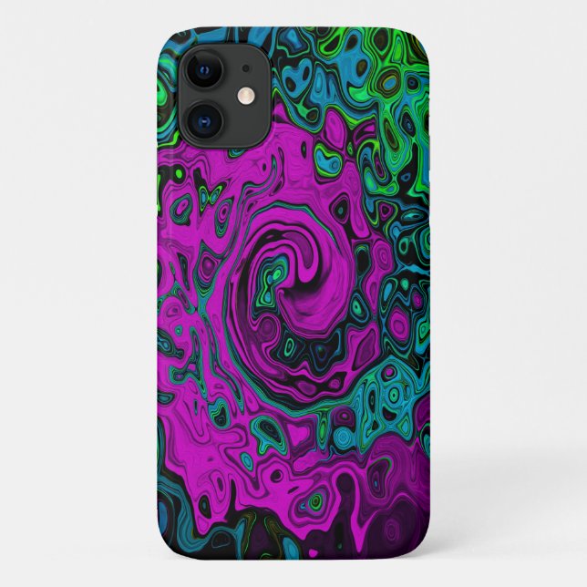 Coques Case-Mate iPhone Tourbillon d'art liquide groovy abstrait magenta g (Dos)