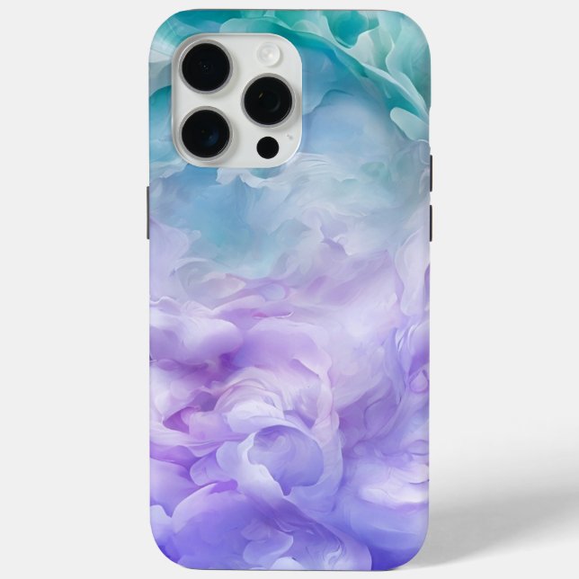 Coques Case-Mate iPhone Tourbillon de nuage bleu et violet (Verso)