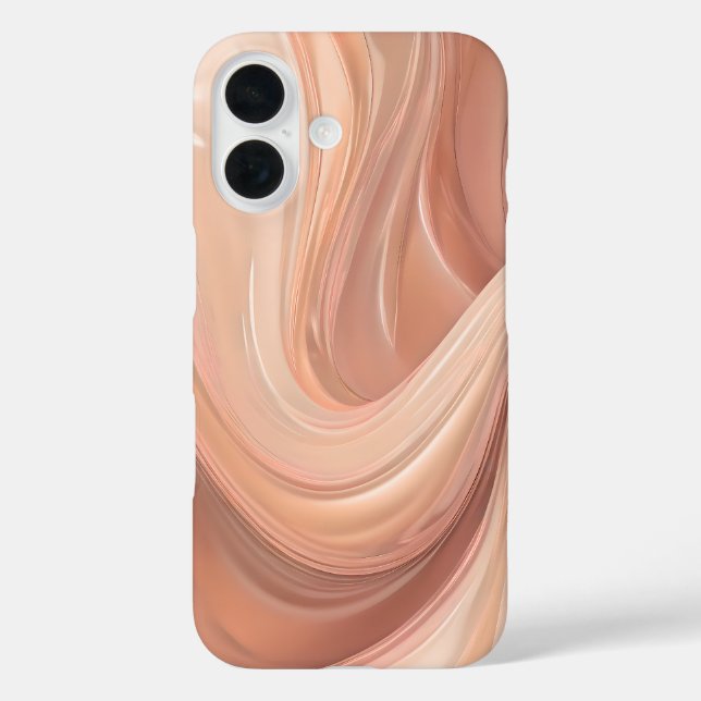 Coques Case-Mate iPhone Tourbillon de pêche rose – Motif élégant de marbre (Verso)