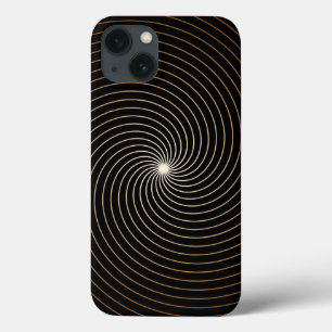 Coque Case-Mate iPhone Tourbillon noir et blanc avec dégradé brun