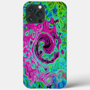 Case-Mate iPhone Case Tourbillon rétro Super rose et bleu chaud
