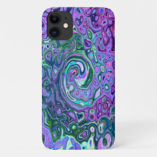 Case-Mate iPhone Case Tourbillon Vert et Violet Abstrait Rétro Groovy