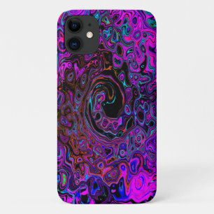 Case-Mate iPhone Case Tourbillonnement Liquide Rétro Noir et Magenta