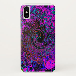 Case-Mate iPhone Case Tourbillonnement Liquide Rétro Noir et Magenta