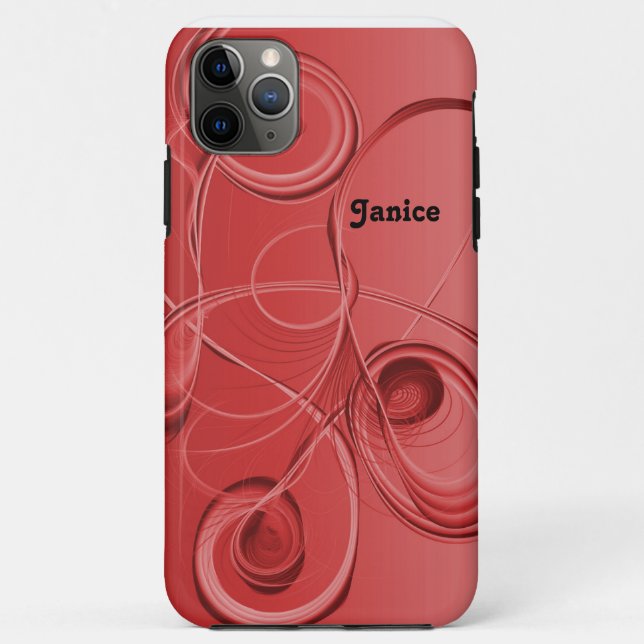 Coques Case-Mate iPhone Tourbillons Abstraits en Rouge (Dos)