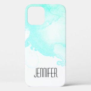 Case-Mate iPhone Case Tourbillons aquarelles abstraits verts et bleus mo