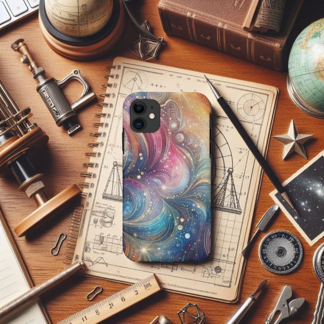 Coques Case-Mate iPhone Tourbillons et étincelles de arc-en-ciel abstraits (Créateur téléchargé)