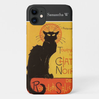 Coque Case-Mate Pour iPhone Tournée du Conversation Noir, Steinlen Black Cat V