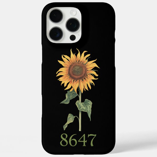 Coques Case-Mate iPhone Tournesol 8647 86 47 Subtle Anti Trump Floral Boho (Verso)