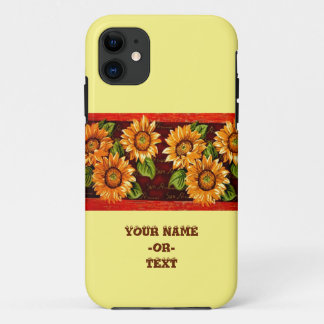 Coques Pour iPhone Tournesol avec texte