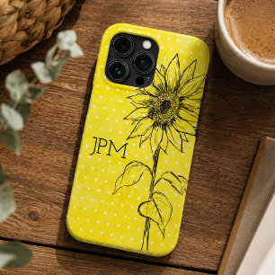 Case-Mate iPhone Case Tournesol Dessiné À La Main Jaune Style Country