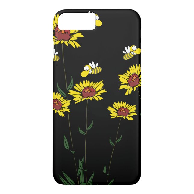 Coques Case-Mate iPhone Tournesol et abeilles (Dos)