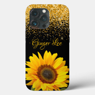 Case-Mate iPhone Case Tournesol et Parties scintillant avec nom