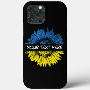 Case-Mate iPhone Case Tournesol jaune bleu. Texte personnalisé. Personna