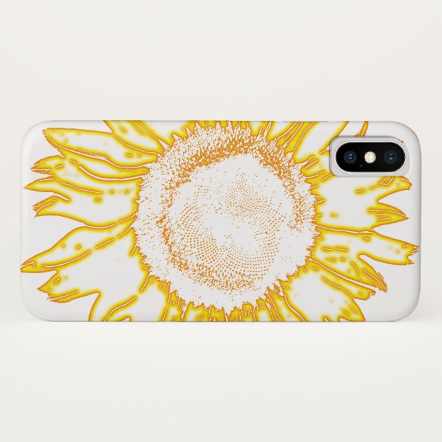 Coques Case-Mate iPhone Tournesol jaune néon (Dos (Horizontal))