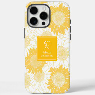 Coque iPhone 16 Pro Max Tournesol jaune personnalisé