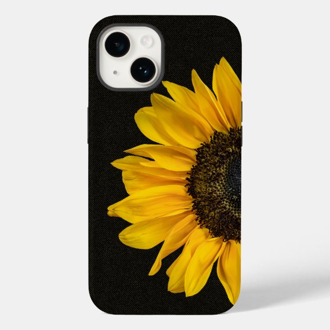 Coques Case-Mate iPhone Tournesol jaune sur tissu (Verso)