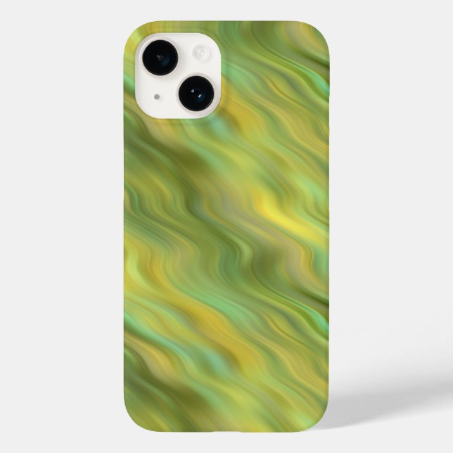 Coques Case-Mate iPhone Tournesol Jaune Wavy Texture (Verso)