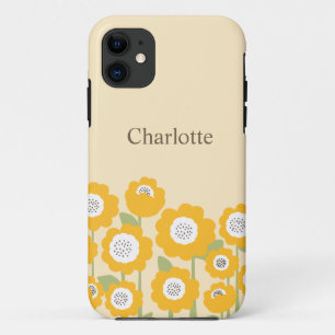 Case-Mate iPhone Case Tournesol moderne minimaliste Nom personnalisé min
