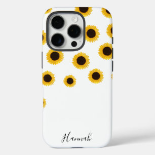Coque iPhone 16 Pro Tournesol moderne personnalisé