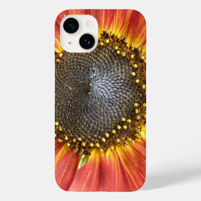 Coques Case-Mate iPhone Tournesol rouge et jaune (Verso)