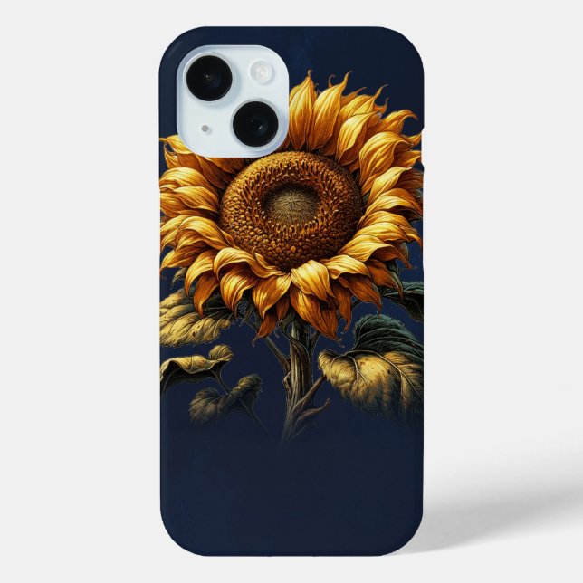 Coques Case-Mate iPhone Tournesol Rustique Bleu (Verso)