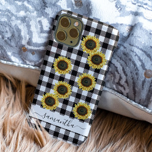 Case-Mate iPhone Case Tournesol tressé noir blanc Monogramme