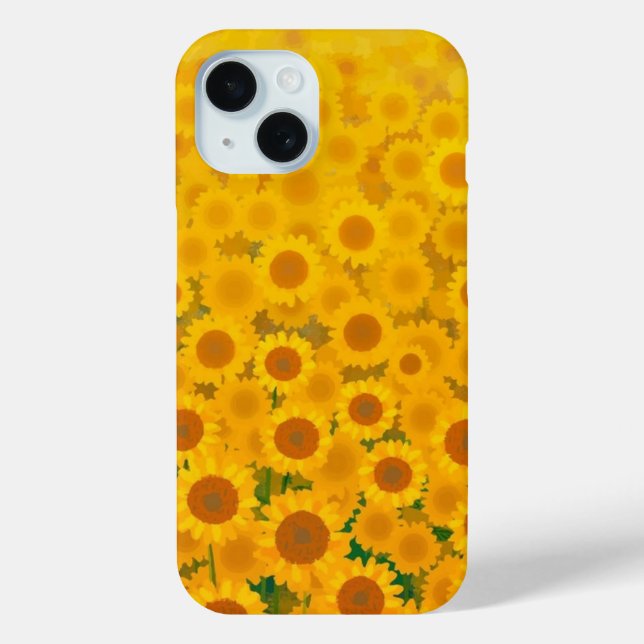 Coques Case-Mate iPhone Tournesols à l'aquarelle (Verso)