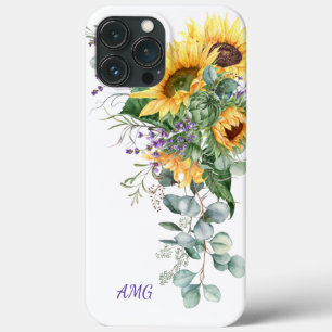 Case-Mate iPhone Case Tournesols à l'aquarelle Eucalyptus Lavande Floral