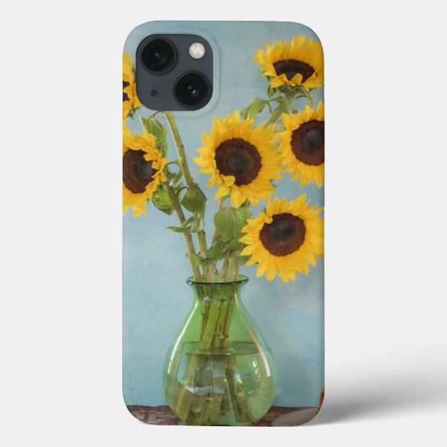 Coques Case-Mate iPhone Tournesols en vase sur table (Verso)
