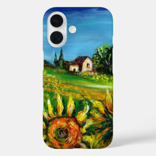 COQUES iPhone 16  TOURNESOLS ET CAMPAGNE EN TOUSCANIE