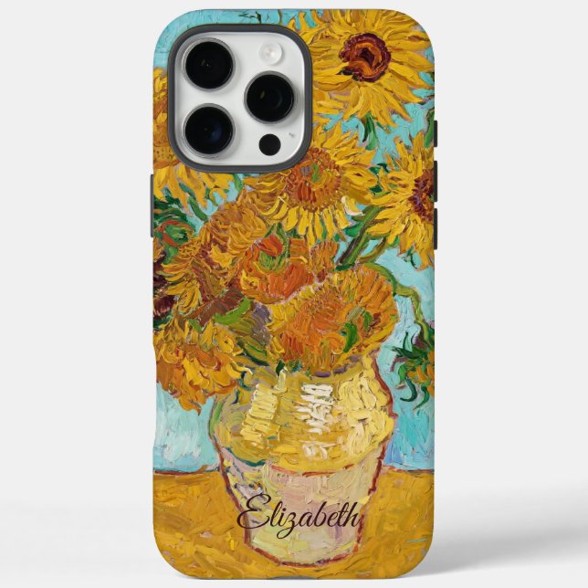 Coques Case-Mate iPhone Tournesols Rouge Orange Jaune Van Gogh (Verso)