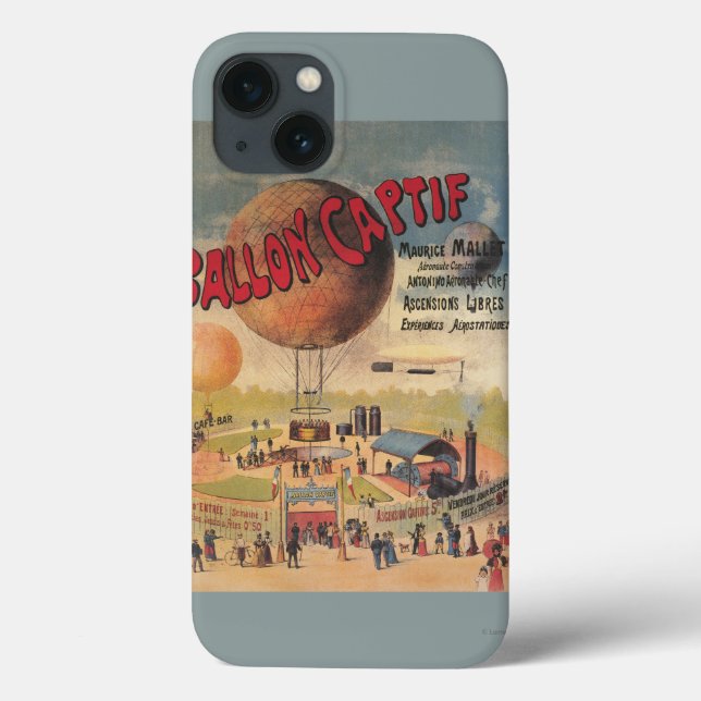 Coques Case-Mate iPhone Tours de ballon captif à une affiche d'exposition (Verso)