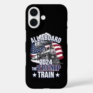Coque Pour iPhone 16 Tous à bord du train Trump Trump 2024 Patriotique