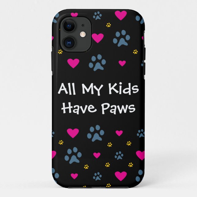 Coques Case-Mate iPhone Tous mes Enfant-Enfants ont des pattes (Dos)