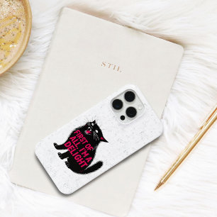 Coque Case-Mate iPhone Tout D'abord Je Suis Un Délice Chat Noir Rugissant
