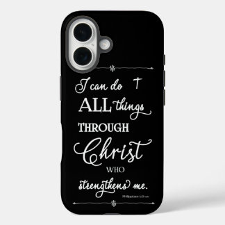 Coque Pour iPhone 16 Tout par Christ - Philippiens 4:13