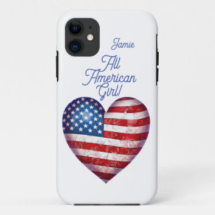 Case-Mate iPhone Case Toute fille américaine personnalisable