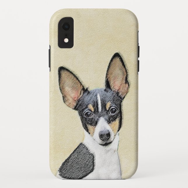 Coques Case-Mate iPhone Toy Fox Terrier Peinture - Cute Original Chien Art (Dos)