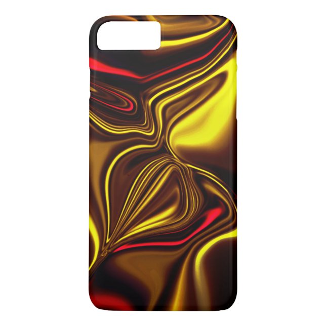 Coques Case-Mate iPhone Tracées courbes rouges et dorées sur arrière - pla (Dos)